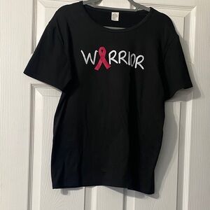Black Warrior T-Shirt with Pink Ribbon